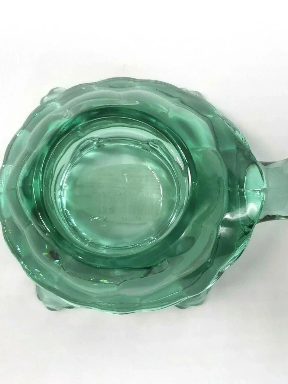 Vintage Indiana Glass Green Turtle Tealight or Votive Candle Holder